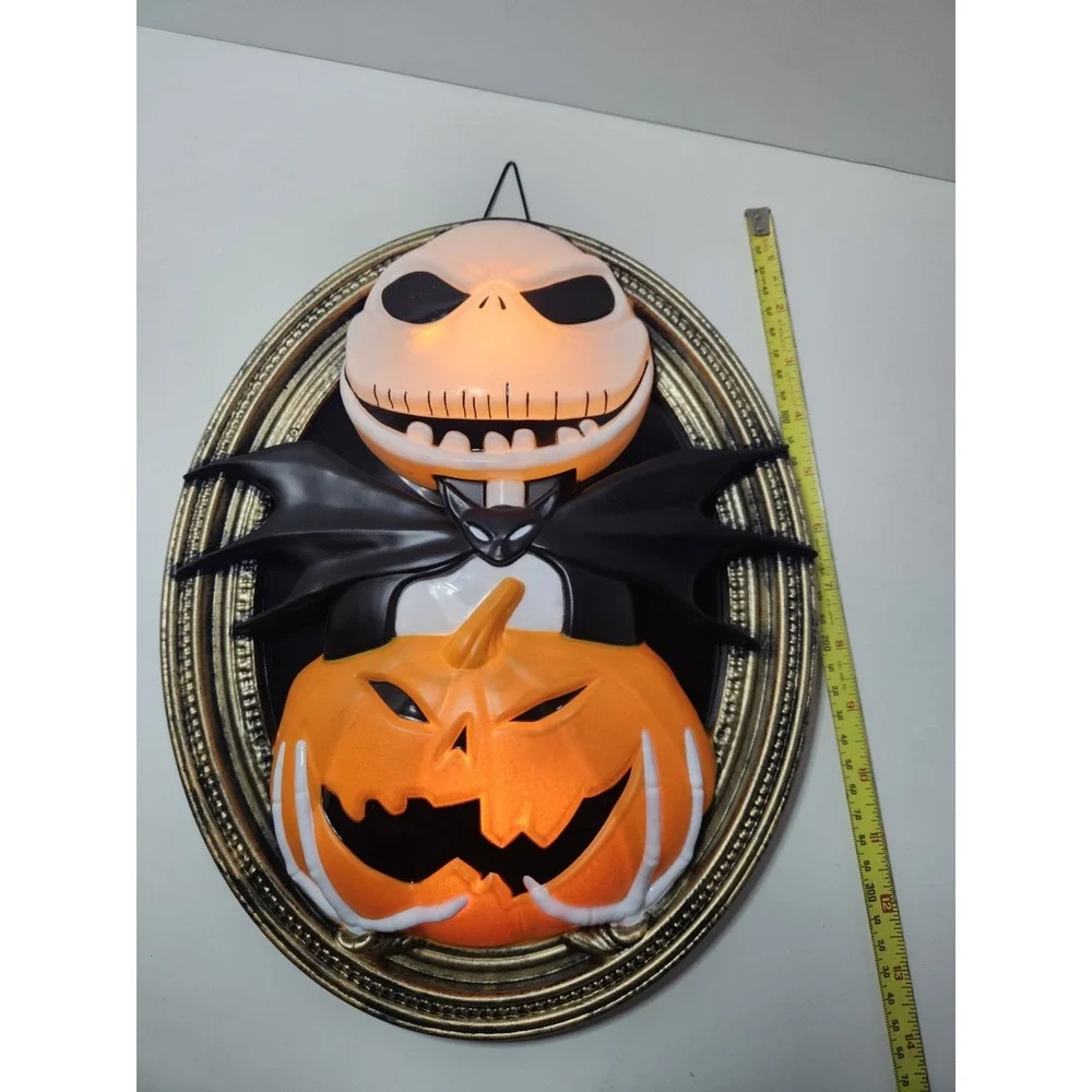 Disney Nightmare Before Christmas Jack Skellington Pumpkin Light Up Framed Wall